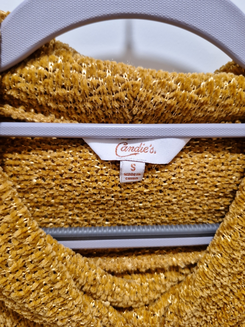 Candie's Mustard Yellow Cowl-Neck Sweater - Picture 4 of 7